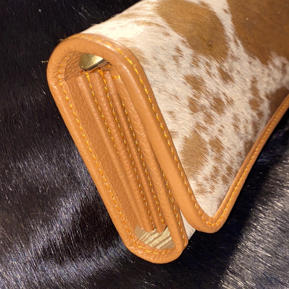 New Handmade 100% Real Cowhide Leather Ladies Wallet Hair On - Picture 7 of 7